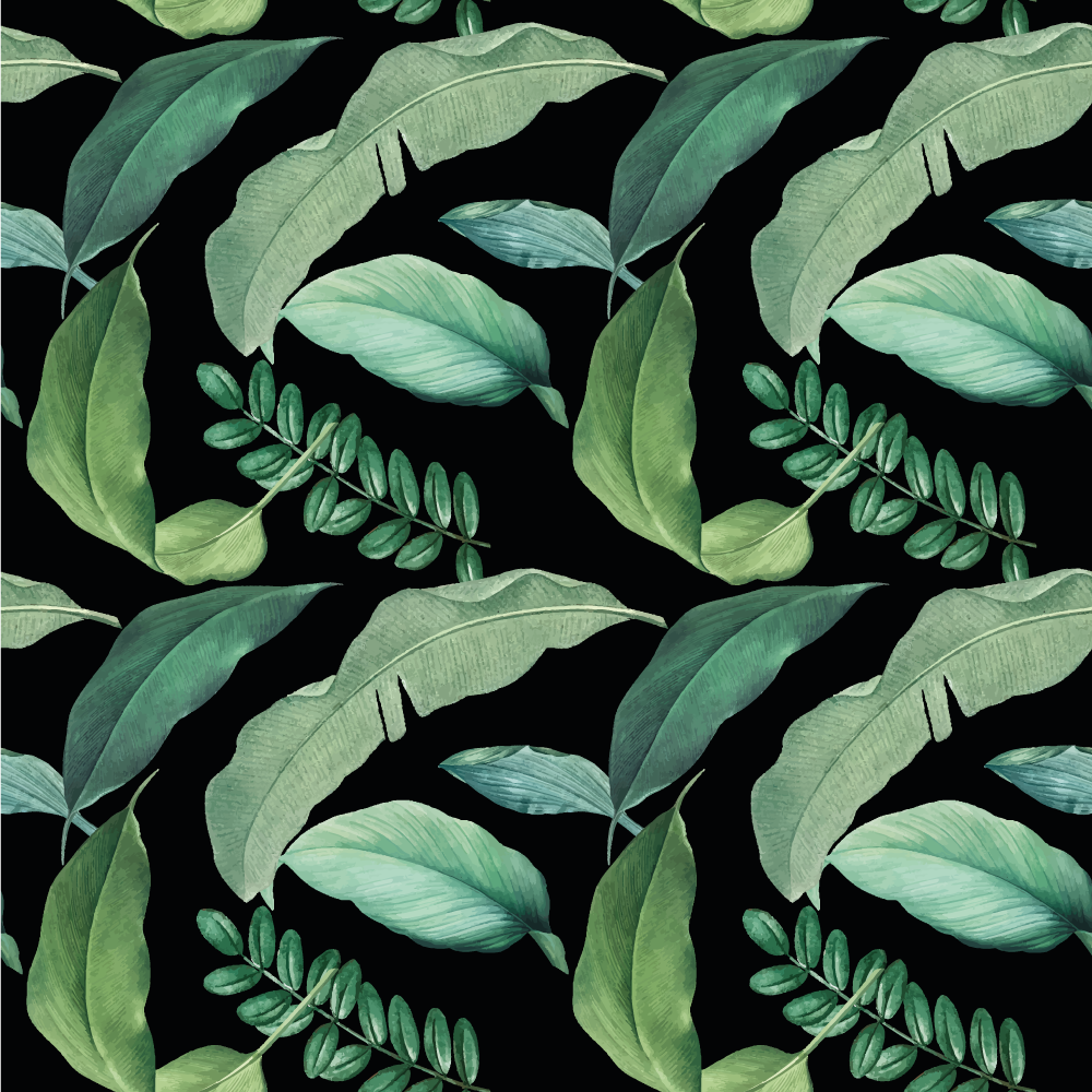 Leafy Green Botanical nature rug - TenStickers