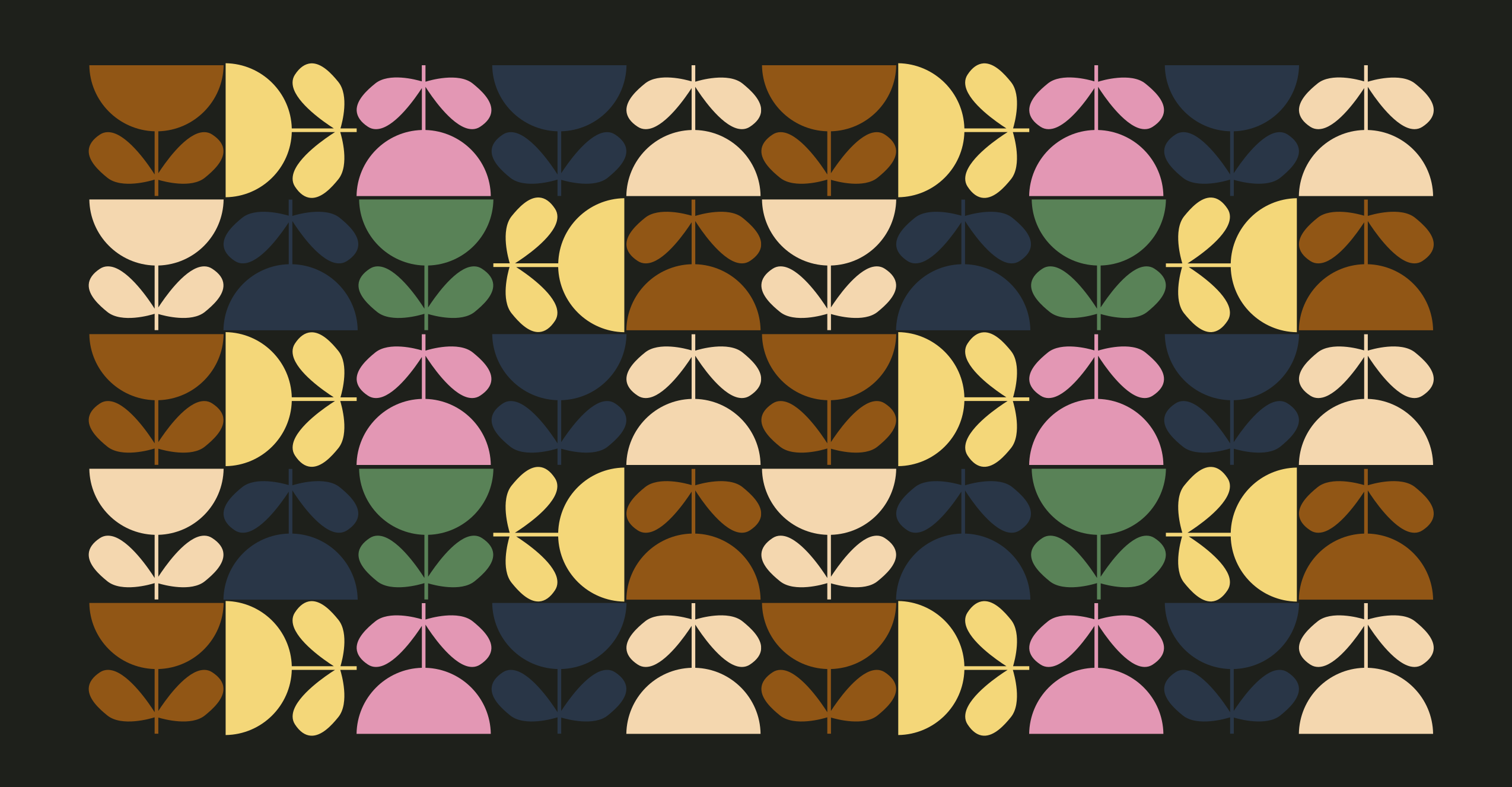 Vibrant Leaf Motifs tile carpet - TenStickers