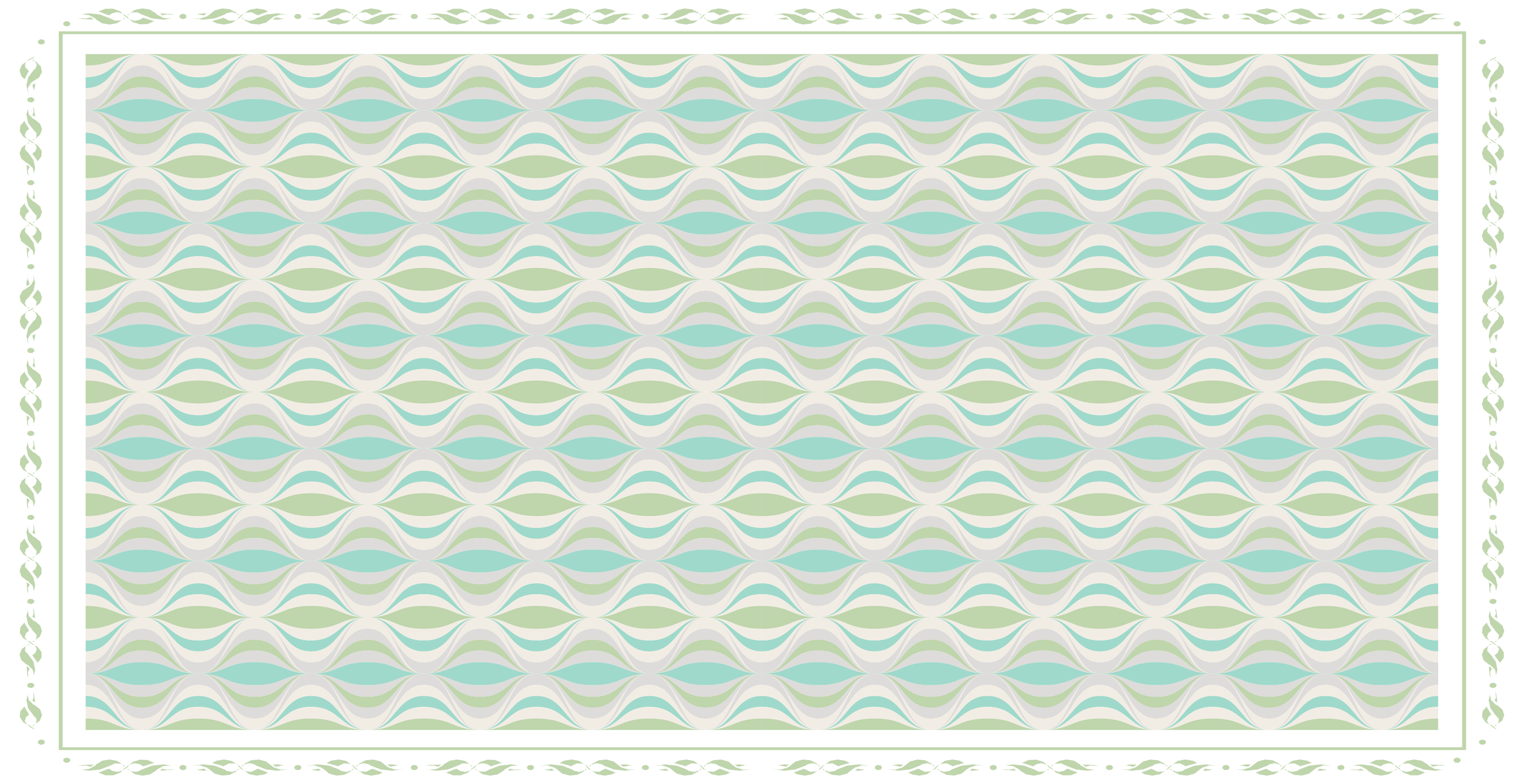 Tile carpet with curvy design - TenStickers