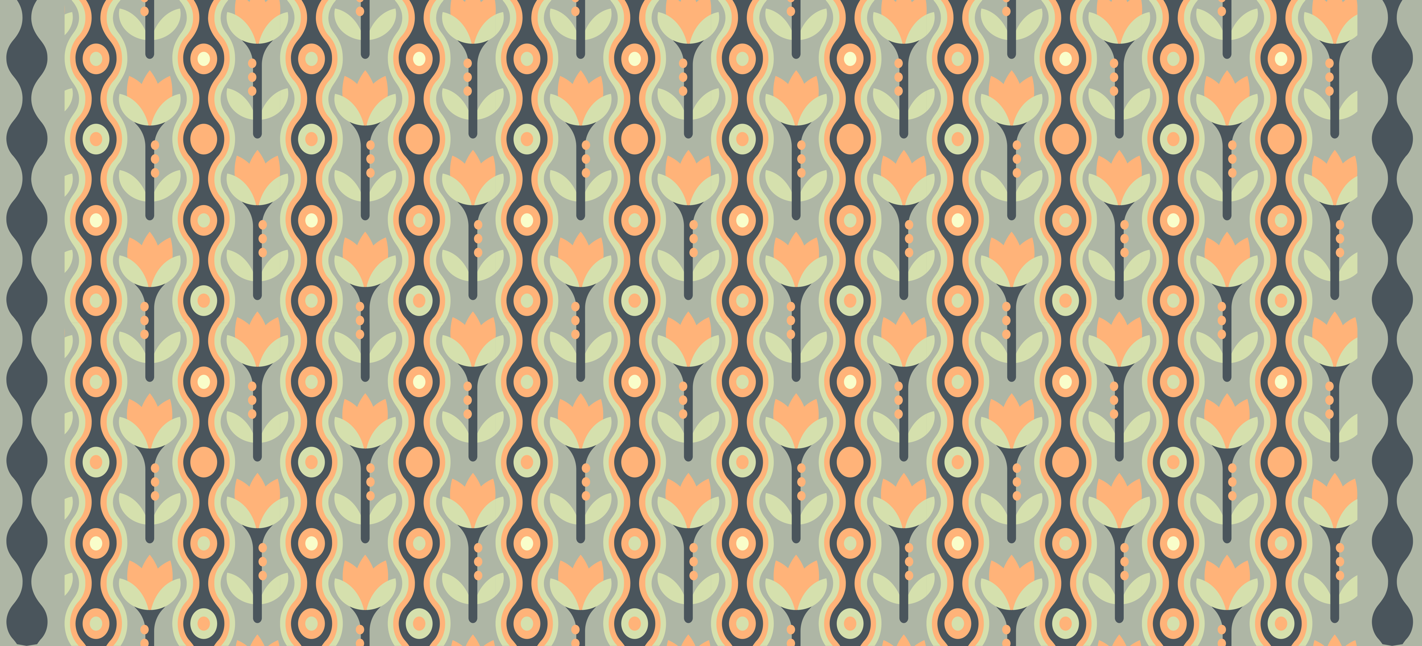 Stylized Floral Pattern teenage bedroom rug - TenStickers