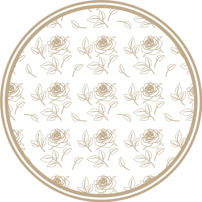 Rose Flower Composition floral rug - TenStickers