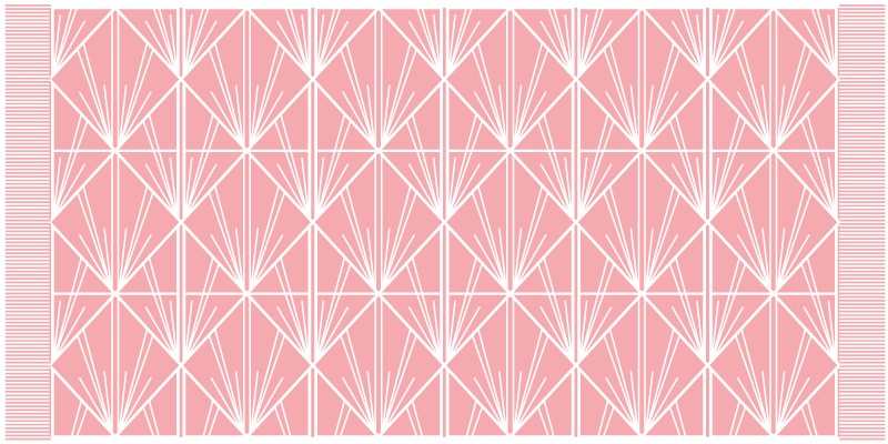 Pink Geometric Scheme tile carpet - TenStickers
