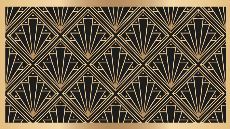 Art Deco Motif tile carpet - TenStickers