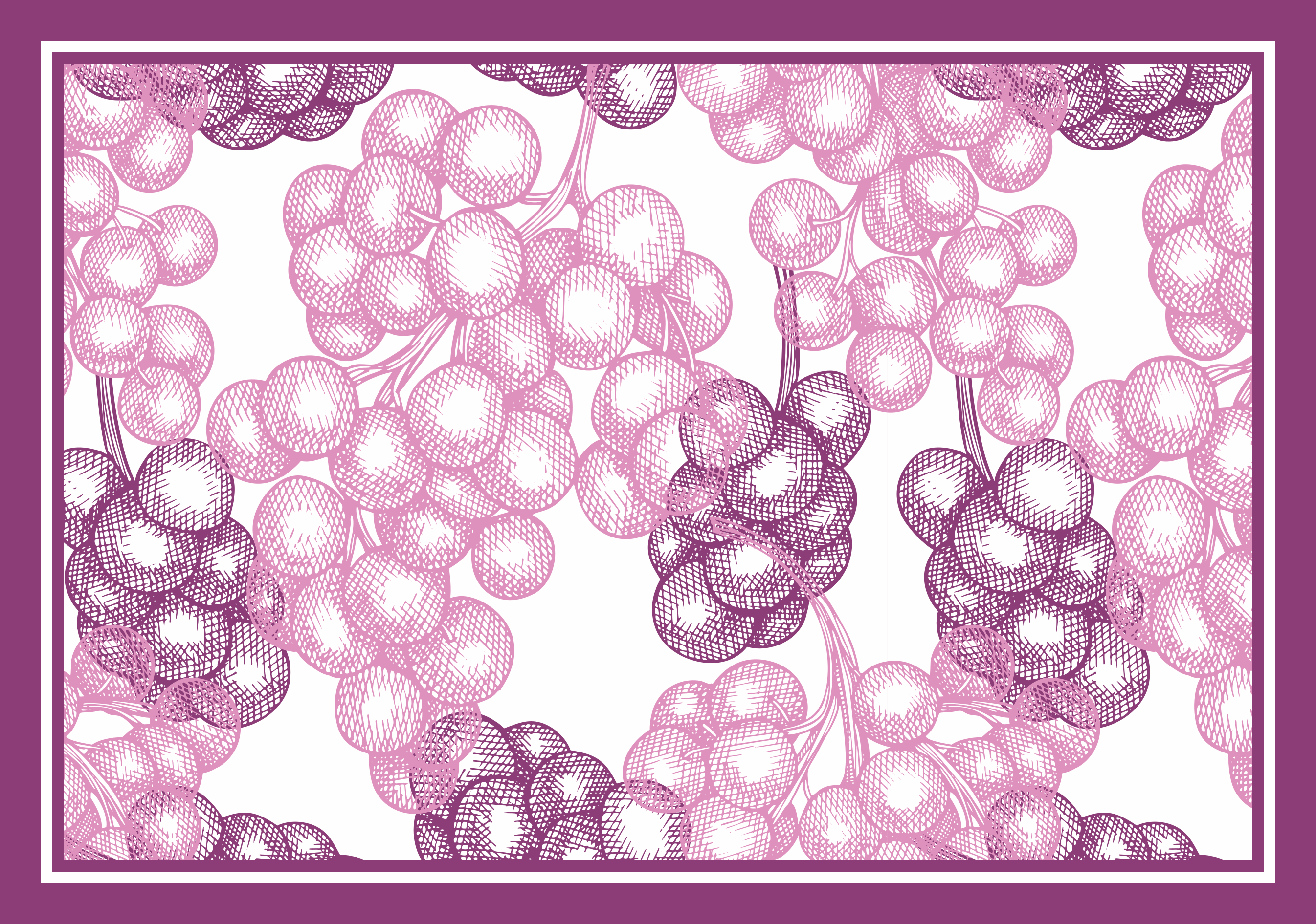 Purple grapes design floral rug - TenStickers