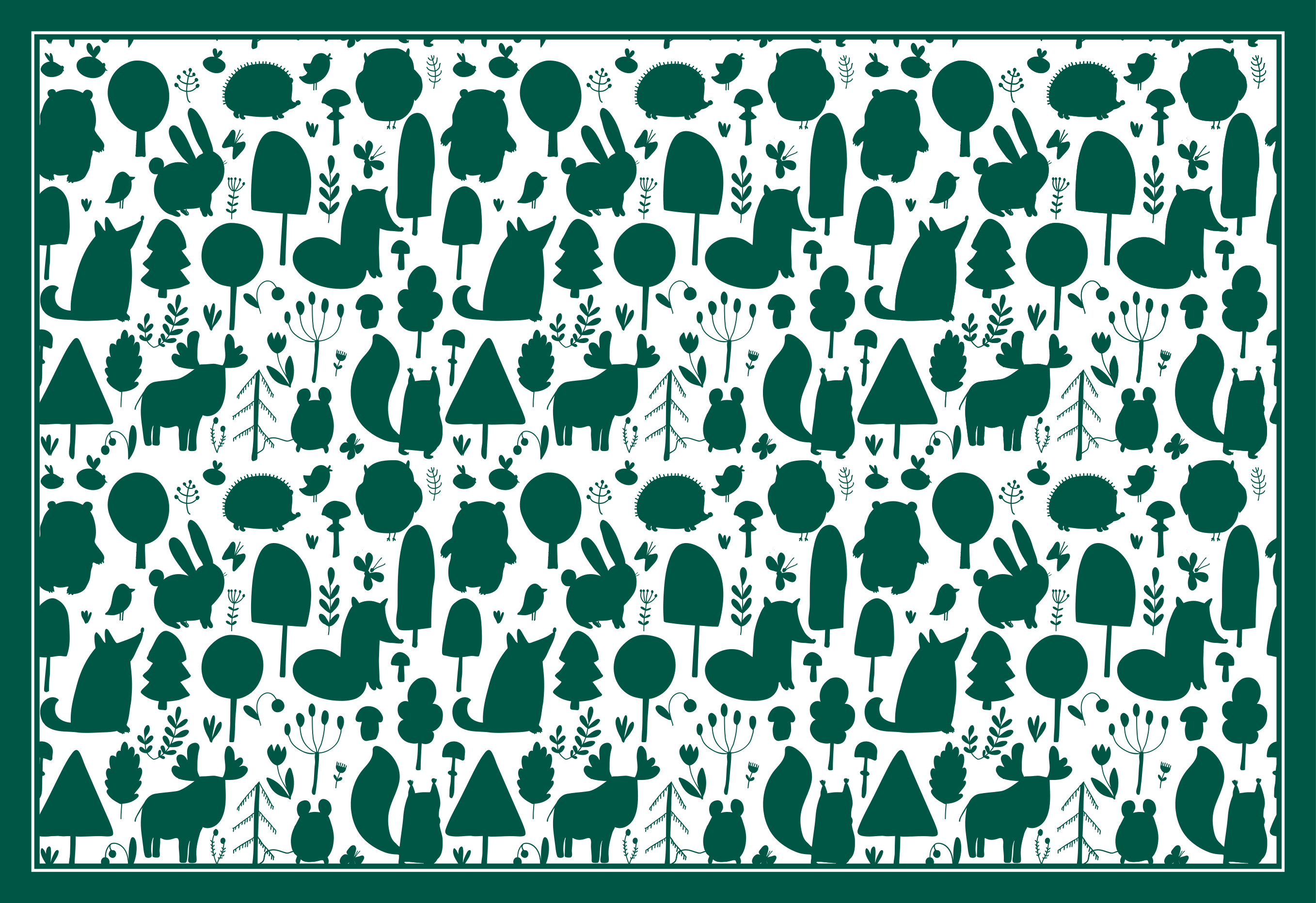 Natural Outlines nature rug - TenStickers