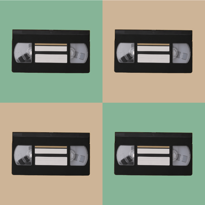 Colorful VHS retro pattern vintage rug - TenStickers