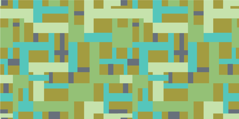 Gren colour segments geometric rug - TenStickers