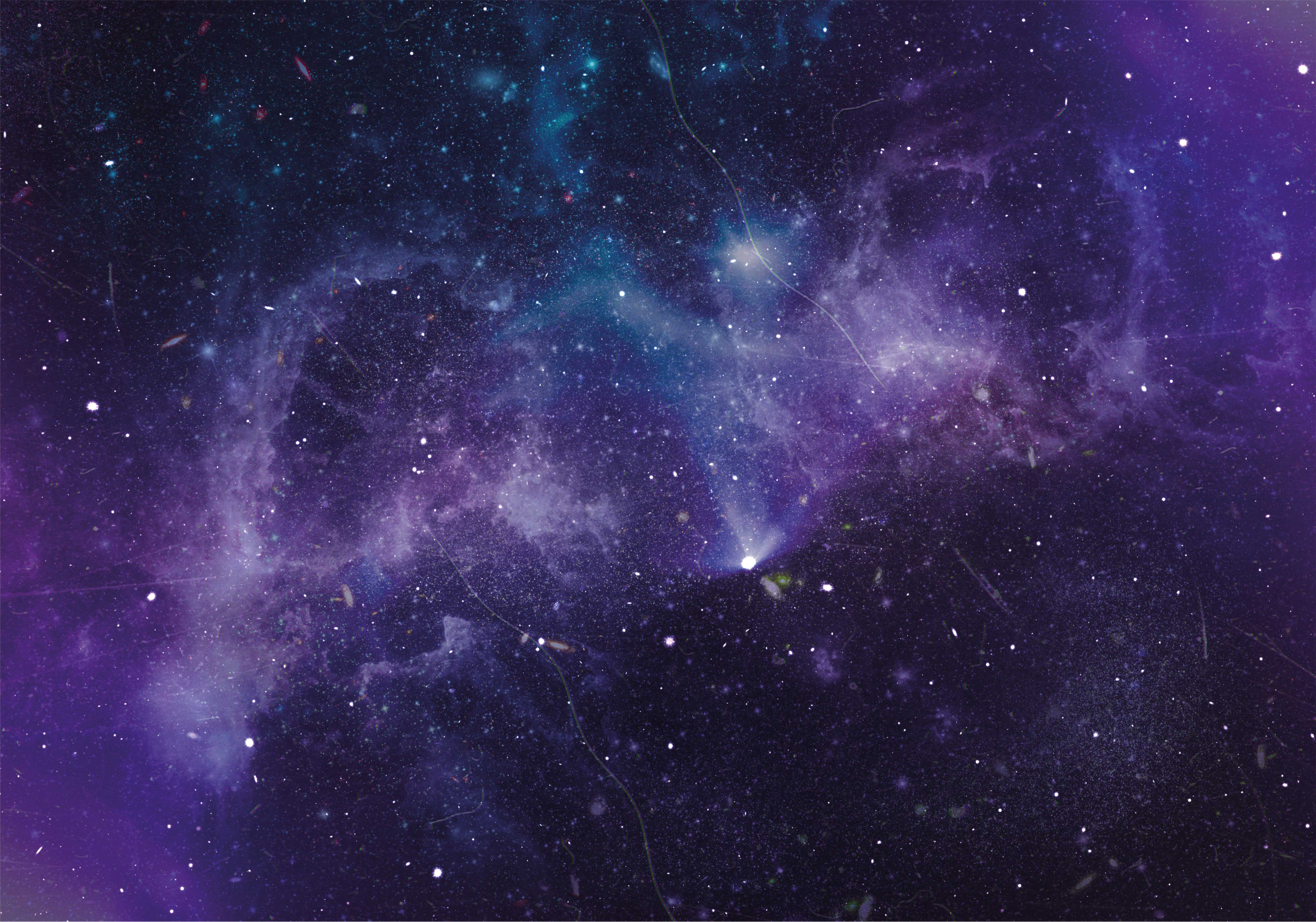 Cosmic Galaxy Scene star rug - TenStickers