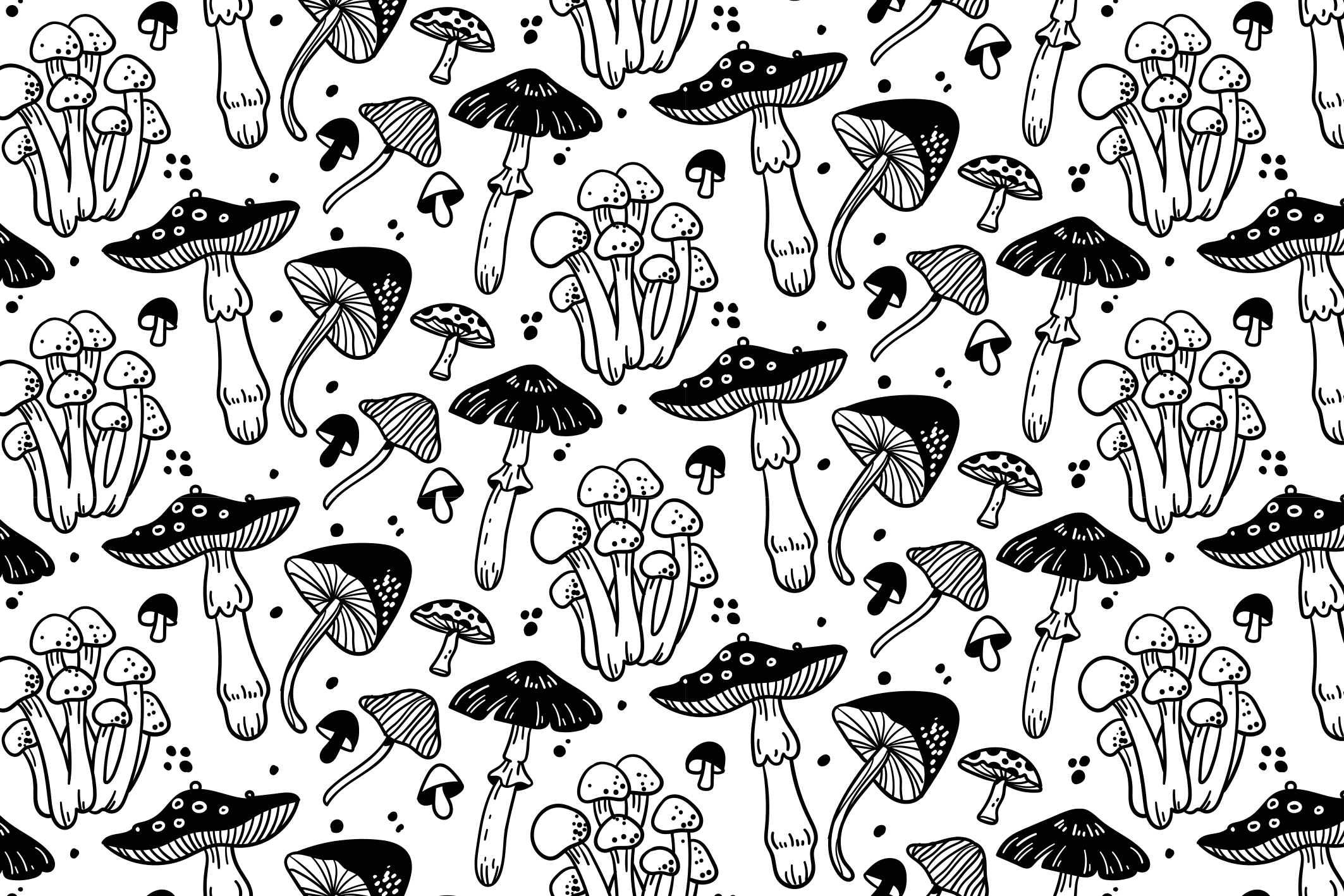 Mushroom Motif nature rug - TenStickers