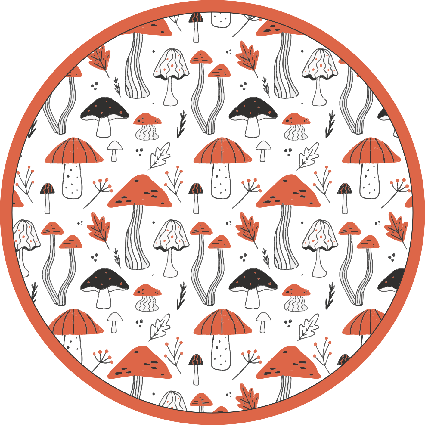 Nature rug mushroom fantasy world - TenStickers