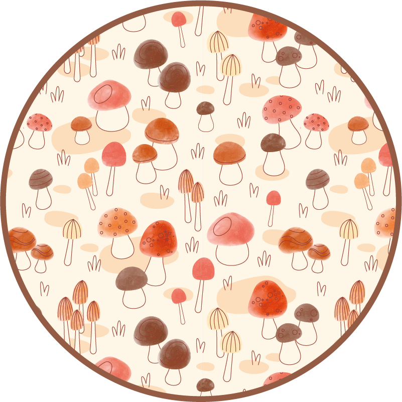 Mushroom Concept nature rug - TenStickers