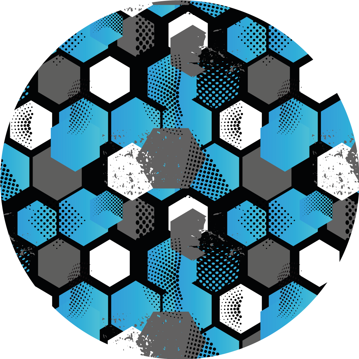 HEXAGONAL PATTERN BOOST geometric rug - TenStickers