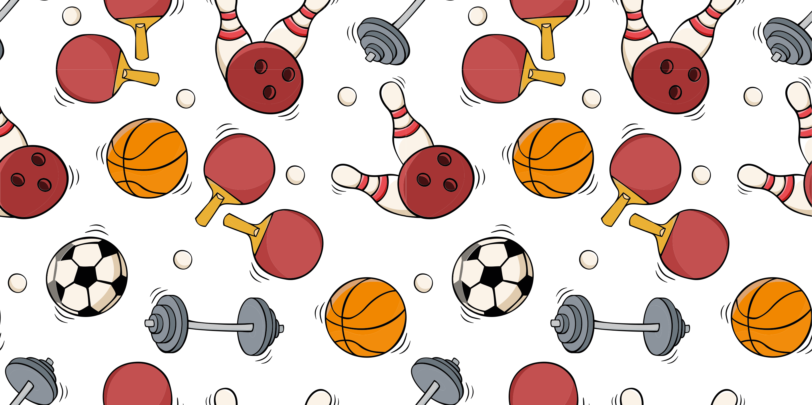 Sports Fun Elements teenage bedroom rug - TenStickers