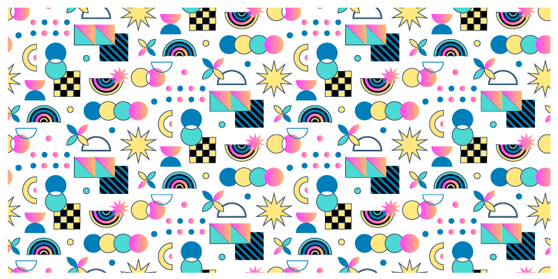 Lively elements geometric rug - TenStickers