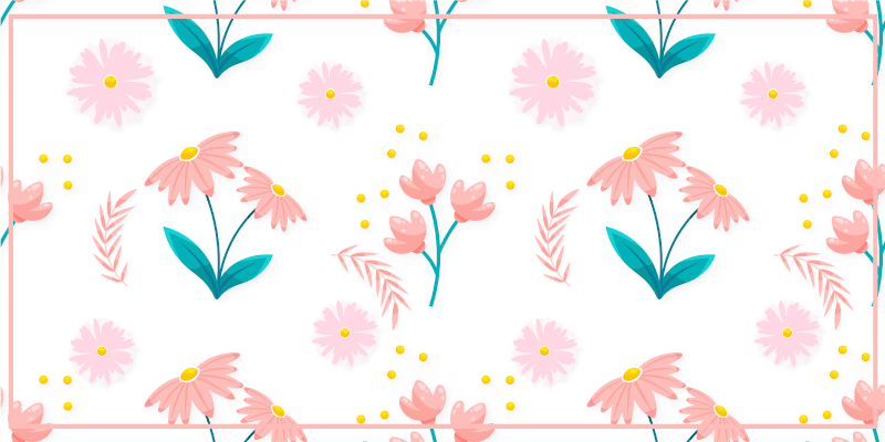 Floral rug floral spring blossom - TenStickers