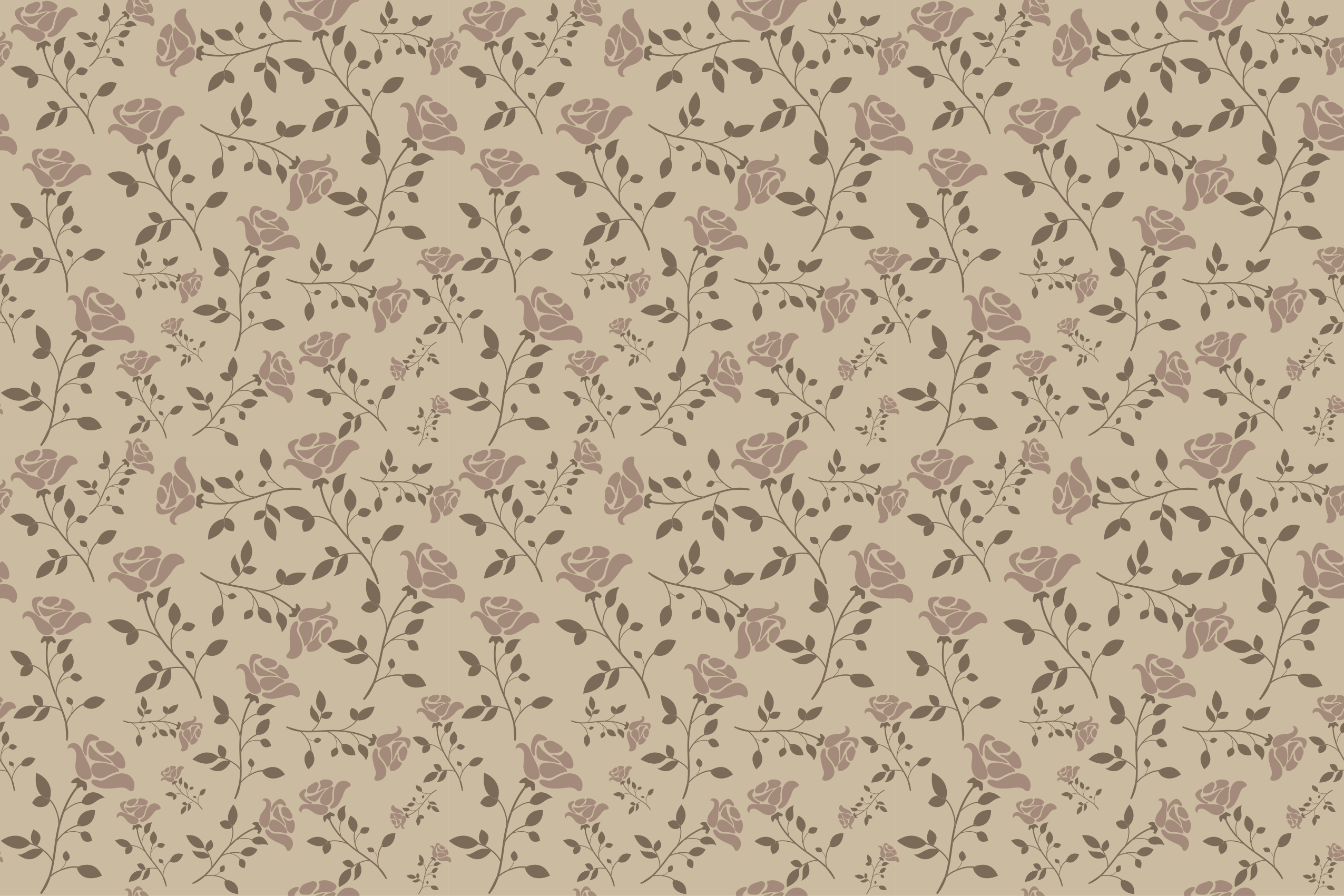 Delicate Floral Element floral rug - TenStickers