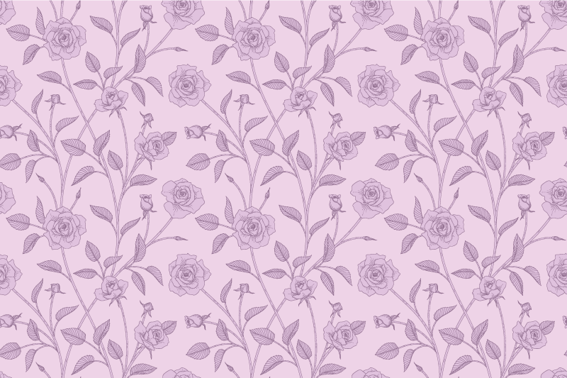 Floral rug lavender floral design - TenStickers
