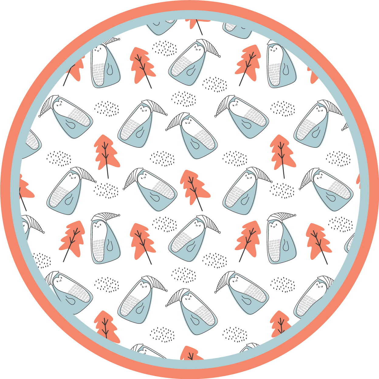 Cute Animal Pattern nursery rug - TenStickers