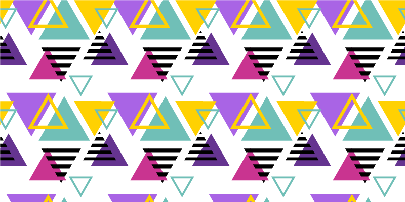 Colorful Triangle Arrangement geometric rug - TenStickers