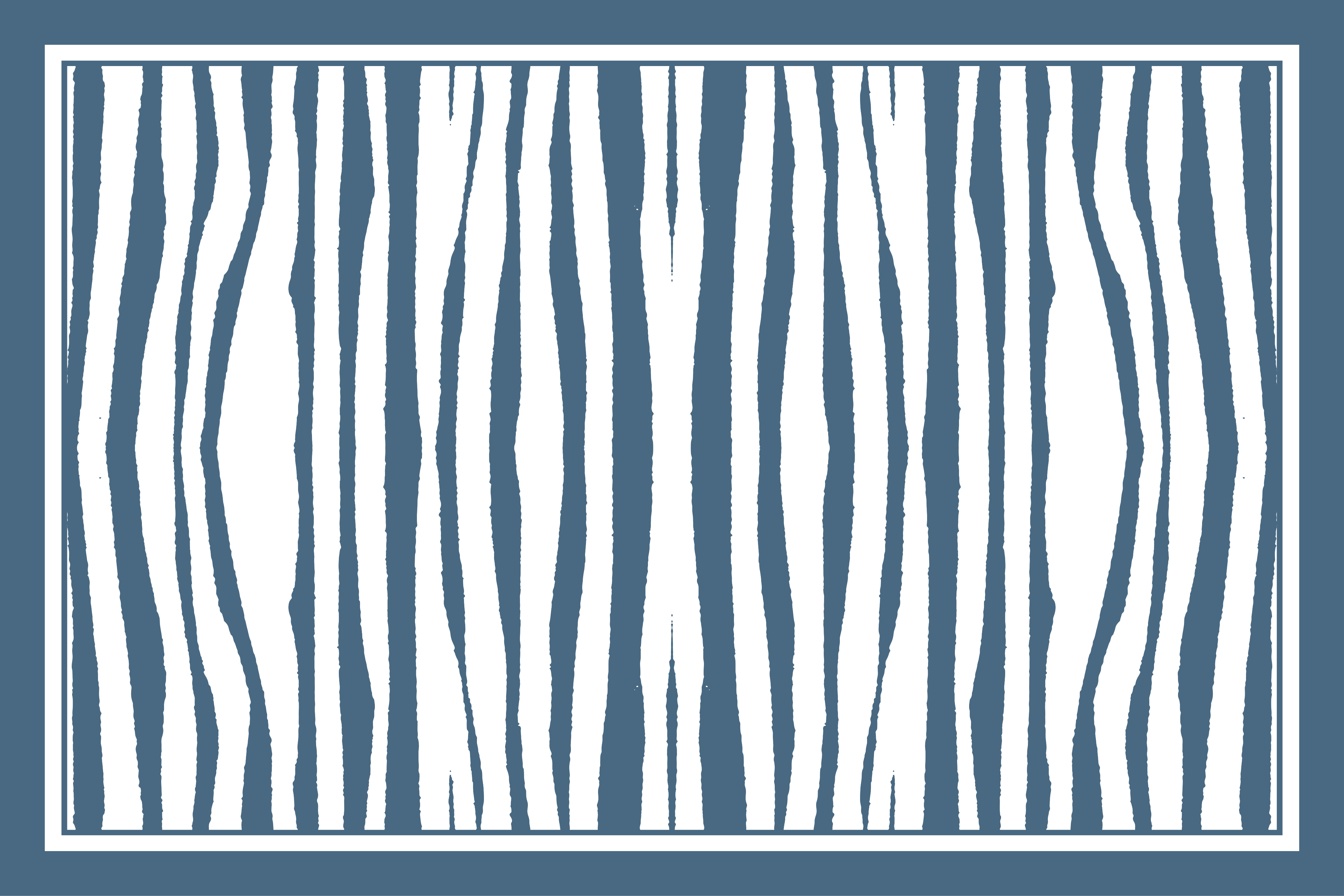 Blue zebra stripes animal print rug - TenStickers