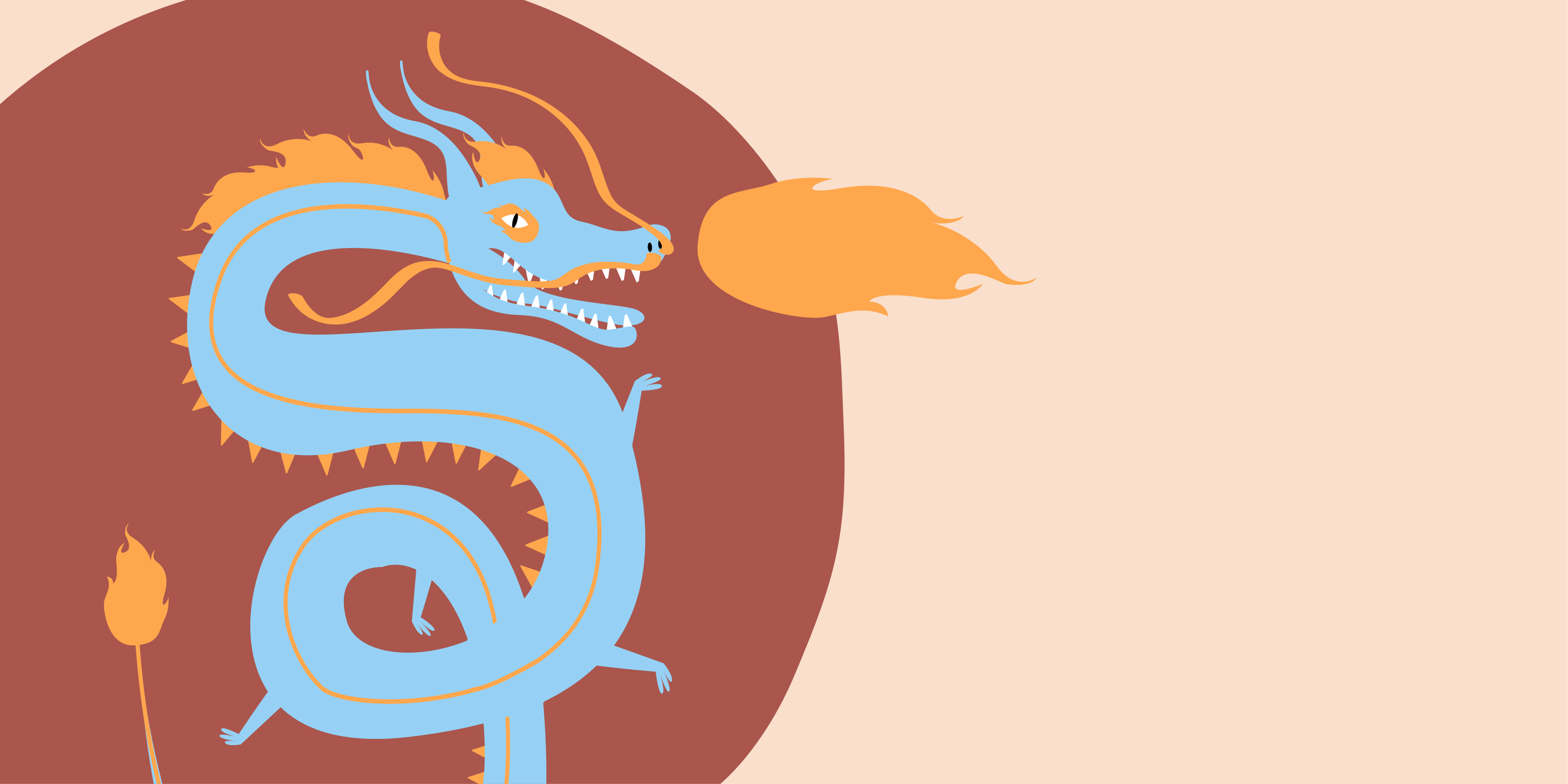 Light blue dragon animal rug - TenStickers