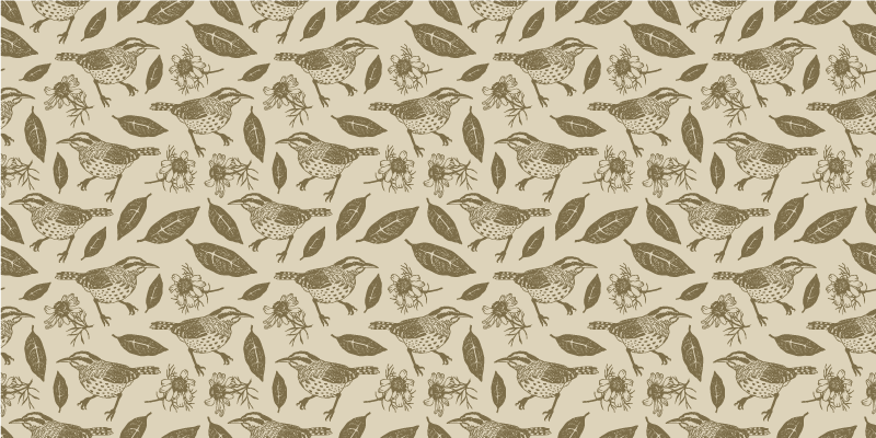 Charming Bird Motif nature rug - TenStickers