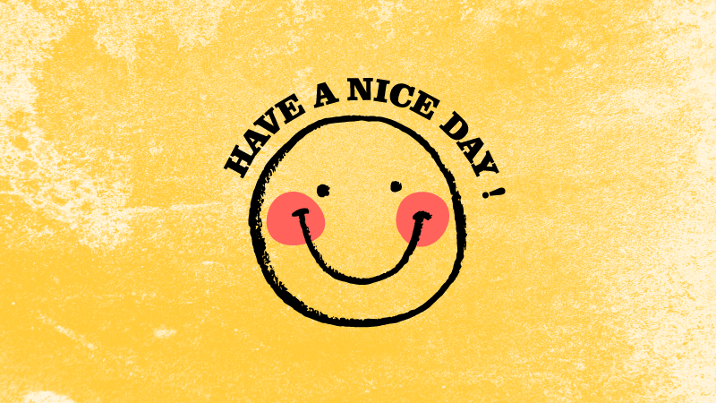 Have a nice day smiley face mat for entrance - TenStickers