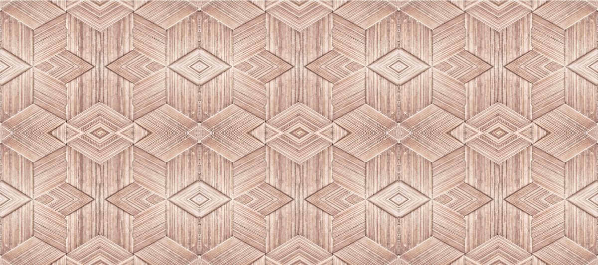 Geometric Pattern wood effect rug - TenStickers