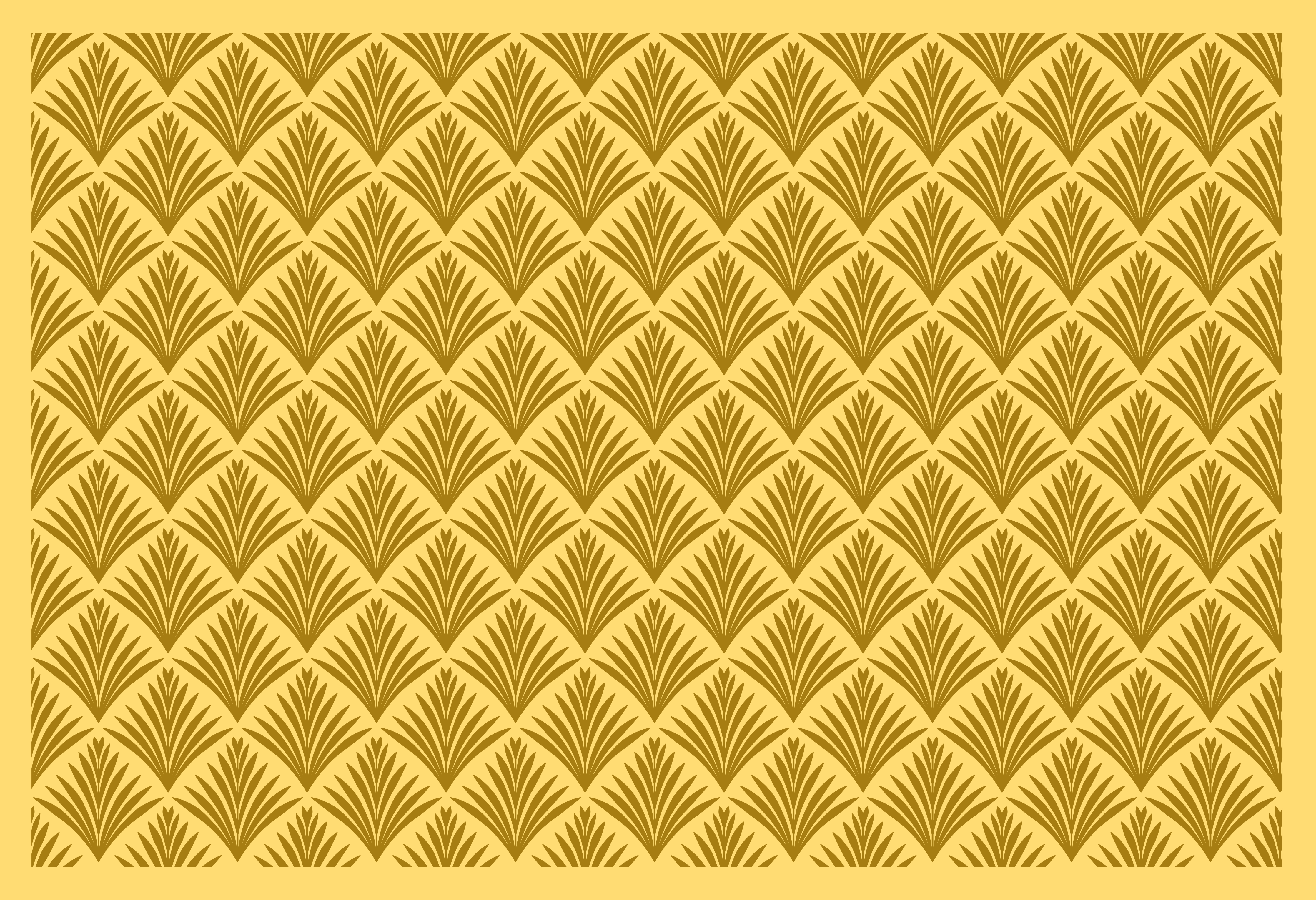 FAN PATTERN YELLOW tile carpet - TenStickers