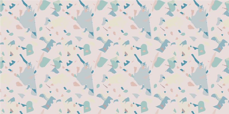 Pastel abstract shapes marble rug - TenStickers