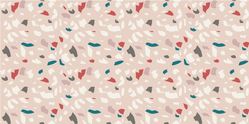 Colorful terrazzo pattern texture rug - TenStickers