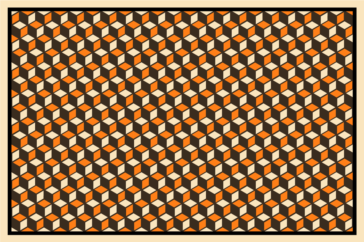 Vibrant Hexagonal Shapes geometric rug - TenStickers