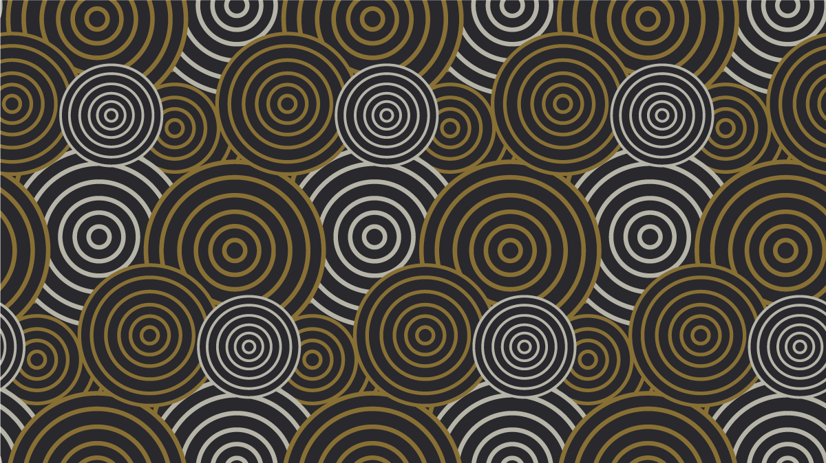 Circles in Contrast geometric rug - TenStickers