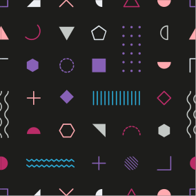 Playful Shapes Display geometric rug - TenStickers