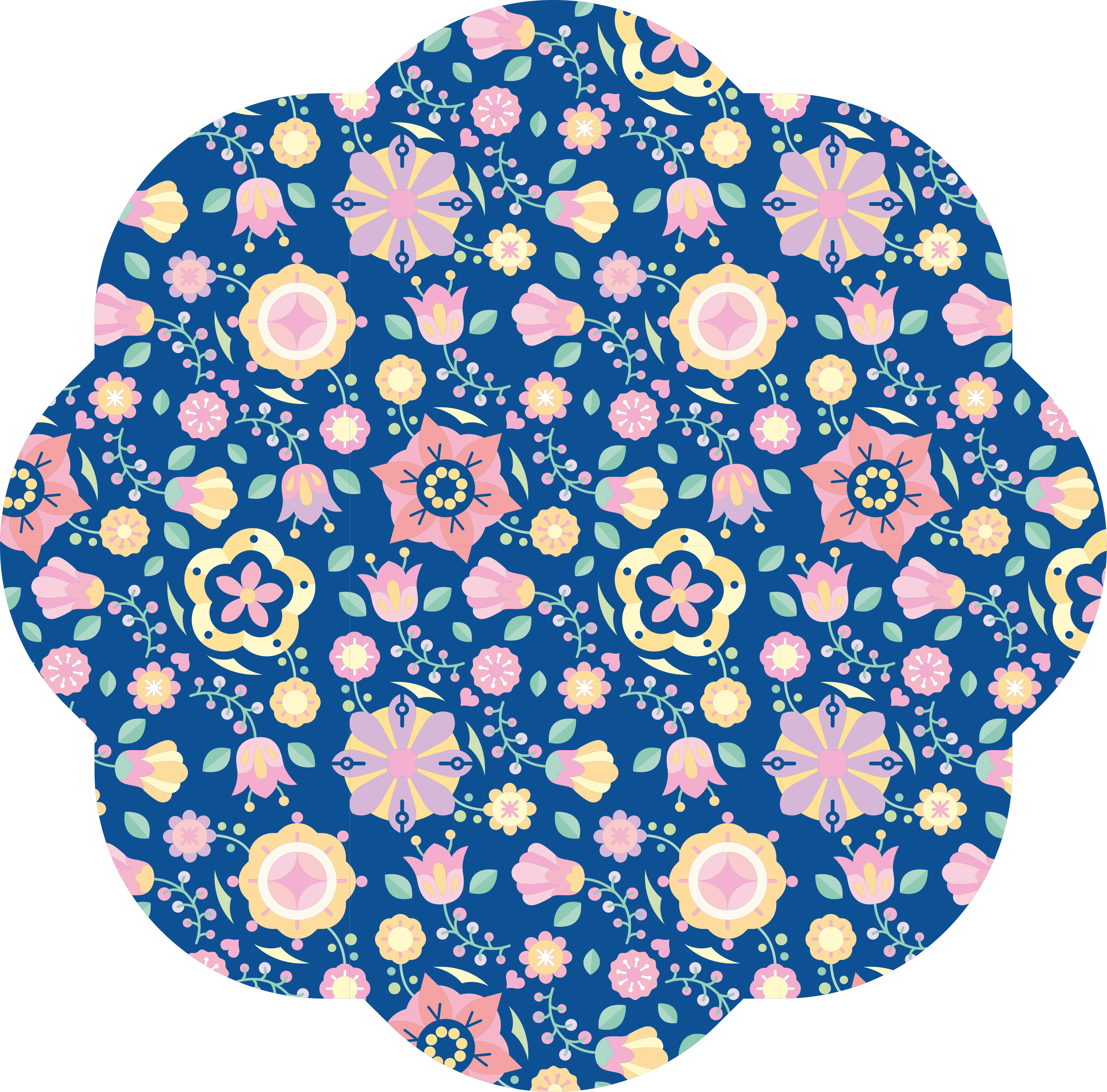 Botanical Bliss floral rug - TenStickers