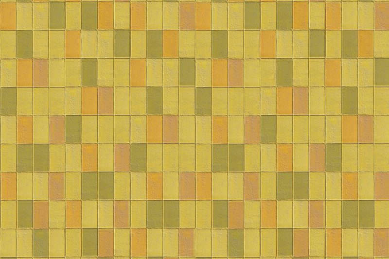 Kawaii style yellow shades tile carpet - TenStickers