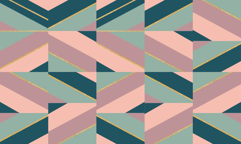 Geometric pastel pattern modern rug - TenStickers