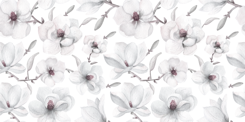 Soft grey Concept floral rug - TenStickers
