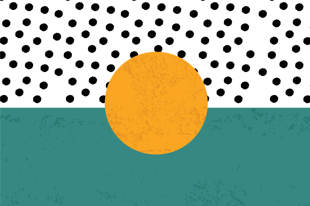 Circle and Dots minimalistic rug - TenStickers