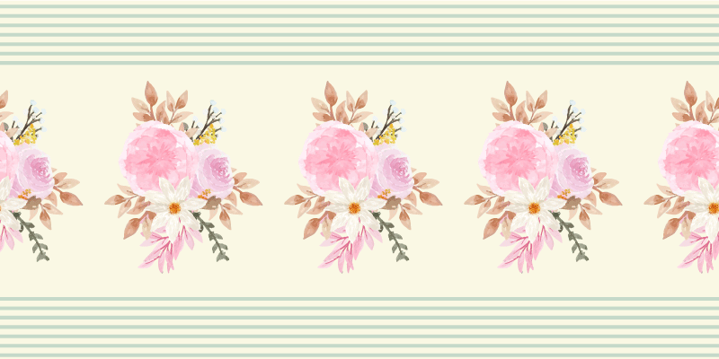 Soft Floral Arrangement bathroom mat - TenStickers