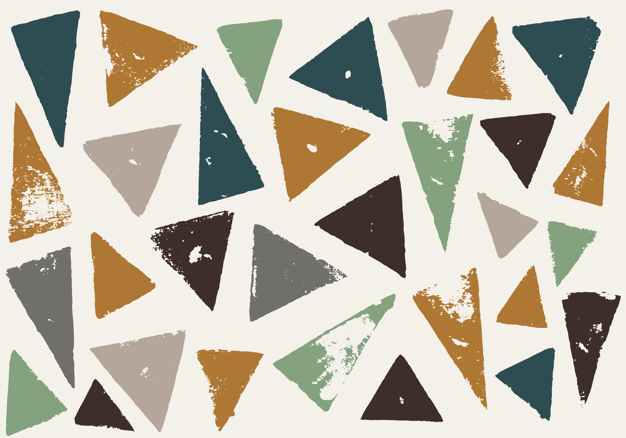 Vibrant Triangle Motif minimalistic rug - TenStickers