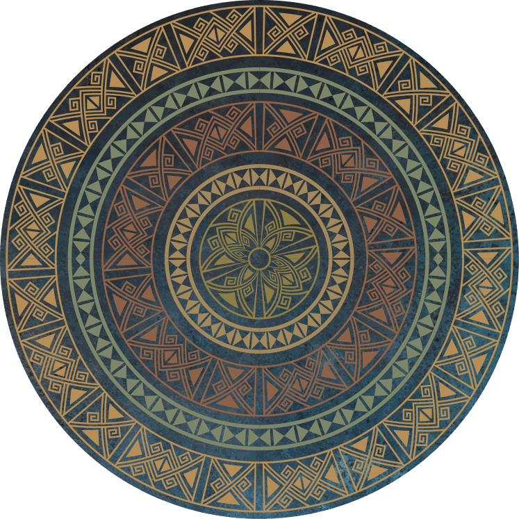 Ancient mandala ethnic rug - TenStickers