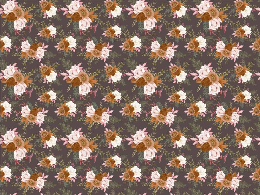 Floral Pattern Elegance flower rug - TenStickers