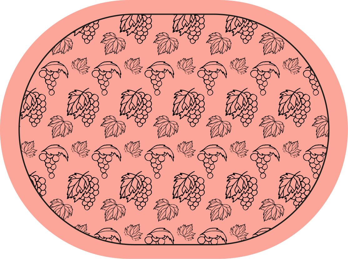 Botanical Grape Pattern floral rug - TenStickers