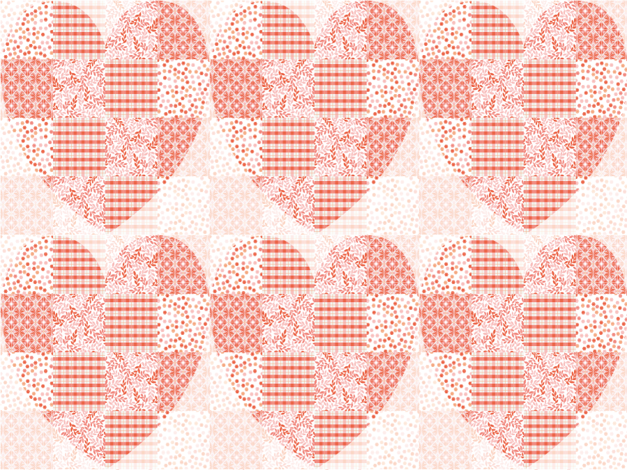 Patterned Heart Overlay entrance hall rug - TenStickers