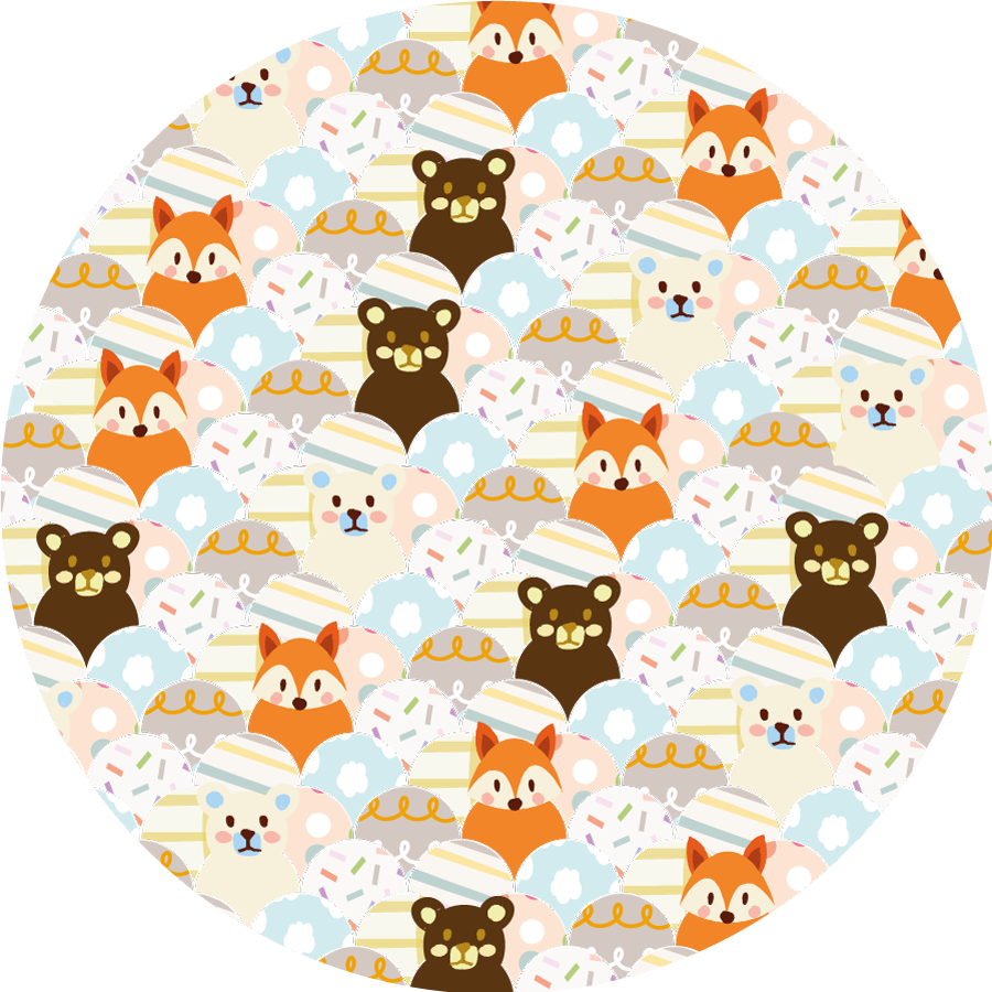 Adorable Animal Pattern nursery rug - TenStickers