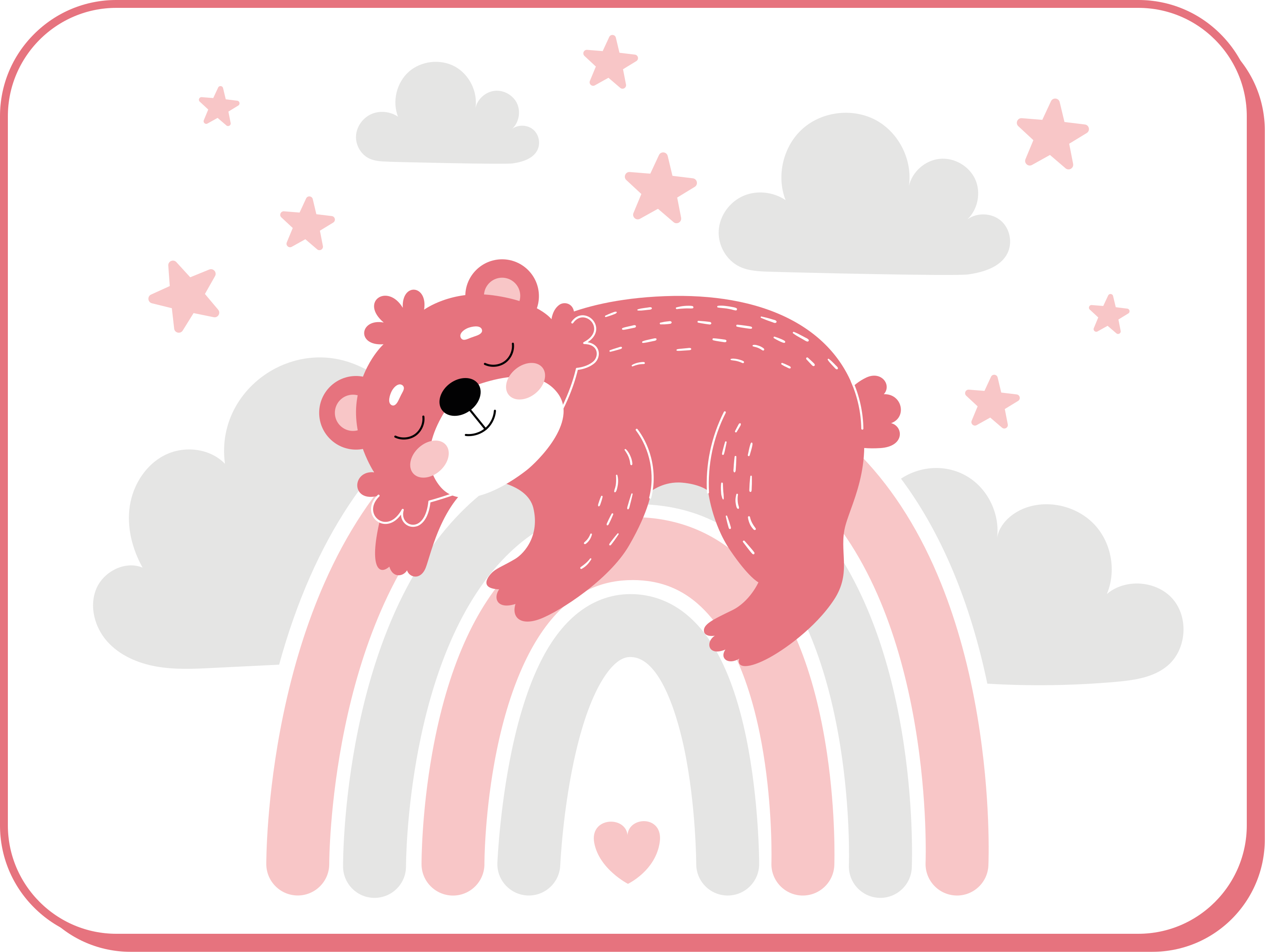 Sleepy Bear Rainbow nursery rug - TenStickers