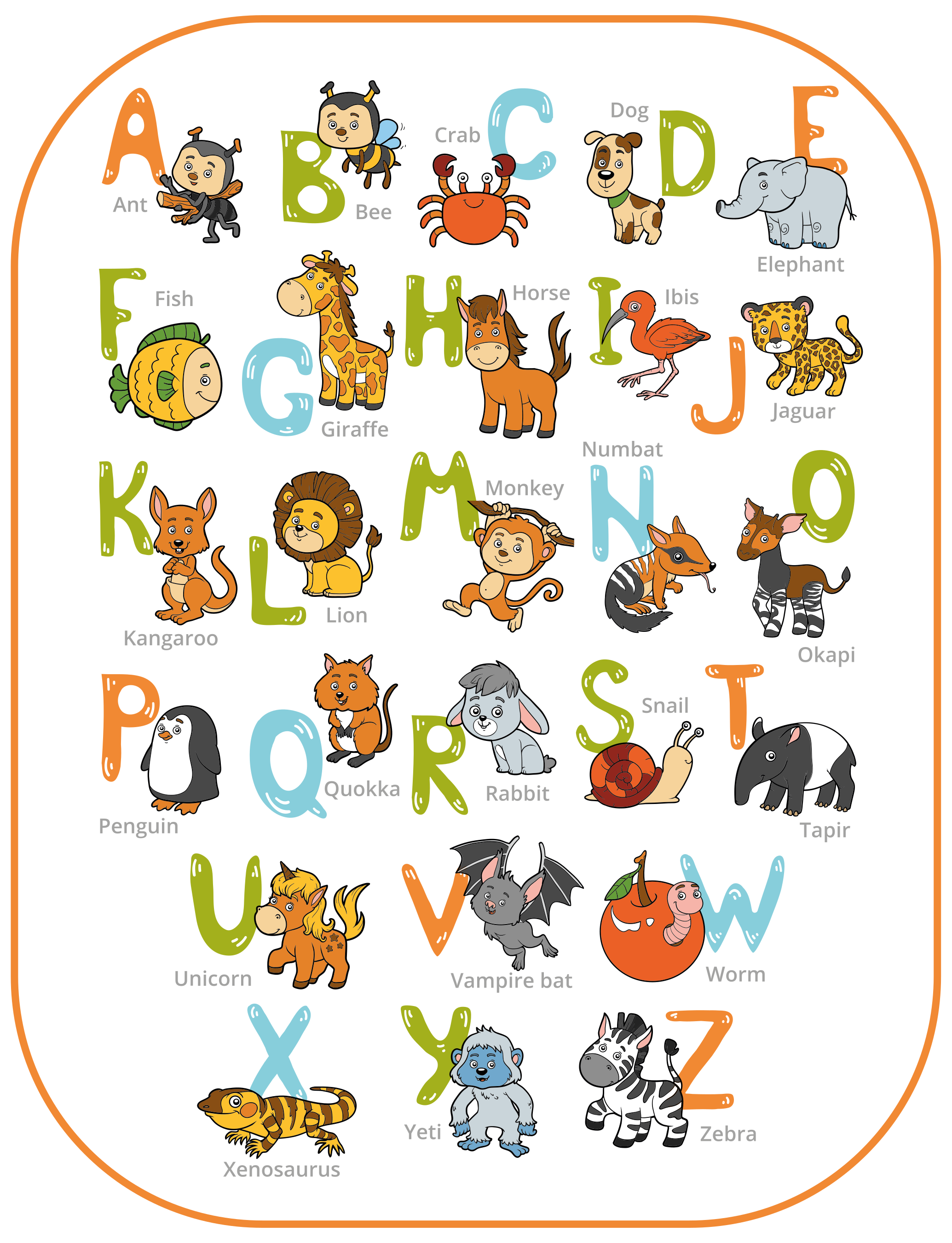 Alphabet carpet animal learning - TenStickers