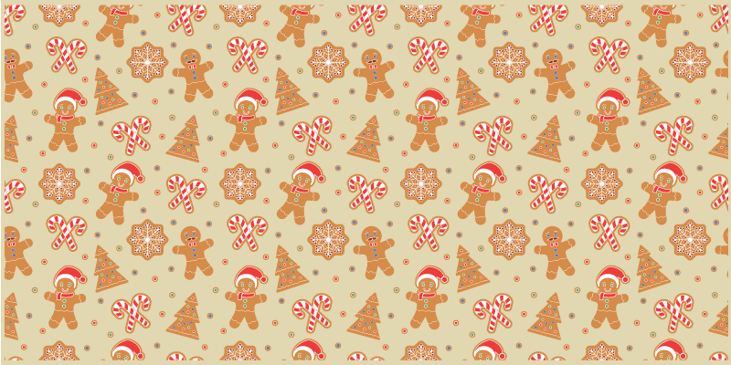 Festive Holiday Patterns christmas rug - TenStickers