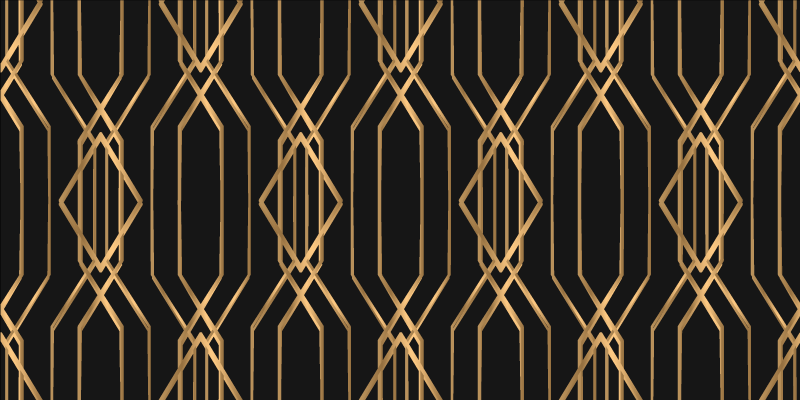 Art Deco Elegance geometric rug - TenStickers